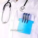 Hinleise Lot de 6 protections de poche pour chemises pour fuites de stylos Pour école hôpital bureau