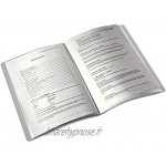 Leitz Reliure Protège-Documents A4 40 Pochettes 80 Pages Pochettes Transparentes Satin Noir Style 39590094