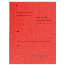 Paquet de 25 dossiers de plaidoirie pré-imprimés en carte 265g. Coloris rouge