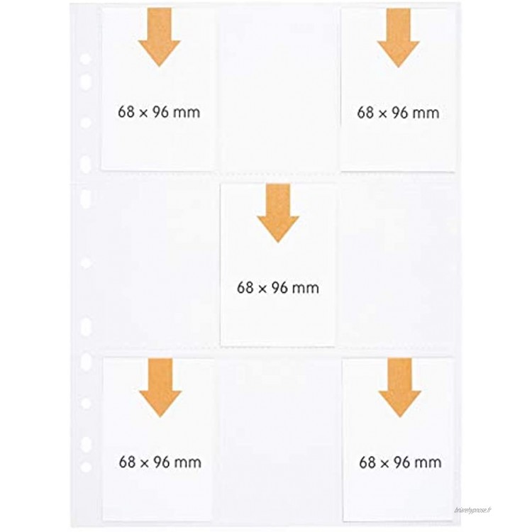 perfect line 100 pochettes plastiques divisées par 9 900 pochettes DIN-A4 transparent pochette transparente sur 9 compartiments 6,8 x 9,6 cm par compartiment pour cartes Pokémon yu-gi-oh