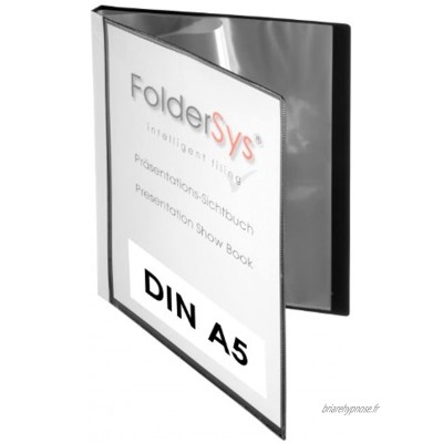 Pochette de présentation Noir Format A5 Avec 20 pochettes En polypropylène