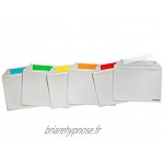 Etiquettes papier pré-découpées pour COROPAC Pochettes magnétiques 10 feuilles par paquet Bleu