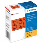 Herma 4802 Étiquettes à numéros auto-adhésives à numérotage triple 10 x 22 mm Rouge noir Import Allemagne