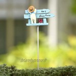 Miniature Chien Panneau de Signalisation Pieu Fée Jardin Ornements Panneau Décor pour Bonsaï Mousse Succulentes Paysage Poupée Maison