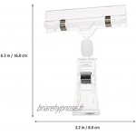 STOBOK 6Pcs Réglable En Plastique Clip- Sur Le Style Marchandises Connexion Affichage Clip Titulaire