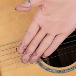 Gyratedream 4pcs médiators en métal protection de l'anneau de doigt plectre pouce choix de l'index pour guitare basse-or argent