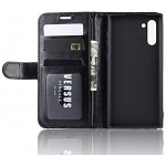 Le Choix de Cici R64 Texture Repliable étui en Cuir Flip Horizontal for Galaxy Note 10 avec Support et Carte Machines à sous et Porte-Monnaie Noir Color : Black