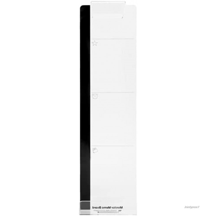 Nannigr Tableau mémo transparent pour écran d'ordinateur écran d'ordinateur panneau latéral d'ordinateur rappel autocollant pour messages support de téléphone côté gauche