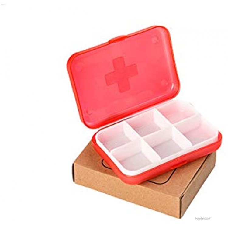 Pillendose 6 Fächer Aufbewahrungsbox Aus Kunststoff Separate Tragbare Pillendose Geeignet Für Ältere Menschen Büroangestellte Kinder