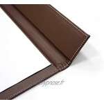 Support de bloc-notes A3 simili cuir brun fourni avec 12 feuilles de papier 120 g