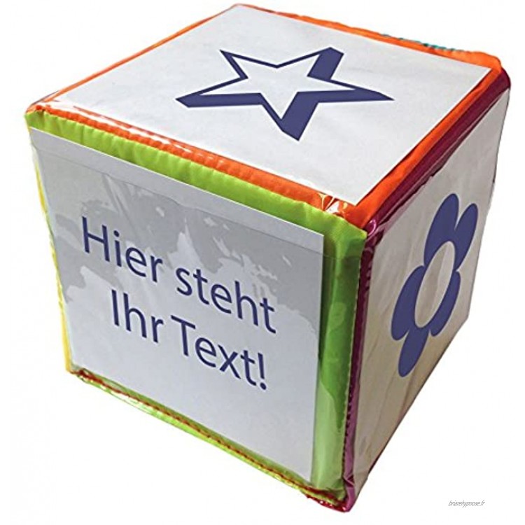 TimeTEX blanches de cube avec pochettes 15 cm