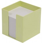 Zettelbox Boîte en plastique 95 x 95 x 95 mm ange bleu rempli de 700 feuilles de papier recyclé gris 80 g m² Verde vert clair