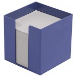 Zettelbox Boîte en plastique 95 x 95 x 95 mm ange bleu rempli de 700 feuilles de papier recyclé gris 80 g m² Azzurra Bleu