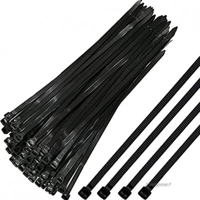 Attache câble Serre-câble noir Attache-câble en nylon 300 mm x 7,6 noir 100 pièces par paquet