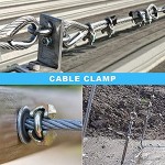 FEMONGY serre cable acier Serre-câble en acier serre cable acier 6mm Fabriqué en acier inoxydable robuste et durable sans rouille peut être utilisé pour le groupage de câbles 6mm 9 pièces