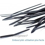 Guenioc Serre Cables L 150 x 2,5 mm 100 pcs Noir. Qualité Professionnelle. Large Choix de Longueurs et largeurs Attaches Nylon Zip Ties Serrage Fixation