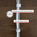 Label-the-cable Rouleau de Ruban Auto-agrippant Double-Face Attache-câbles en Scratch découpable qualité Velours utilisable comme Collier de Serrage LTC Roll Strap 3m x 16mm Blanc LTC 1220