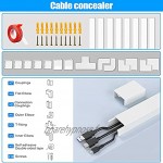 Goulottes Passe Cable | Kits de Goulottes 3.2m | Conduit de Câbles Tv Mural Adhesif | Cacher Les Fils Electrique | Gaine blanche cable